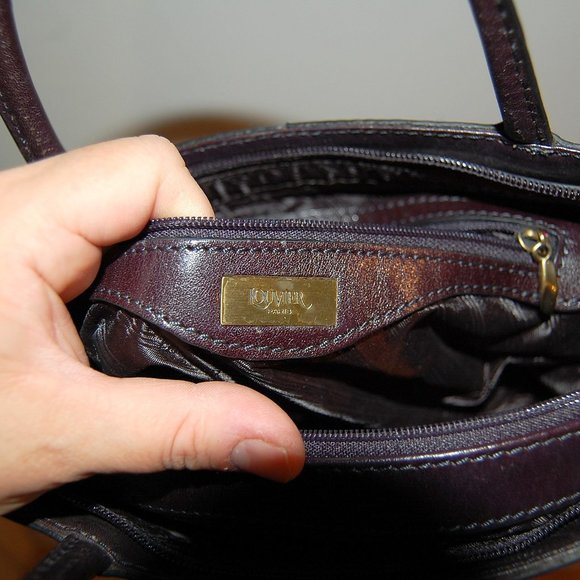 LOUVIER Black genuine Leather Cross body TOTE HAND BAG - Picture 12 of 12